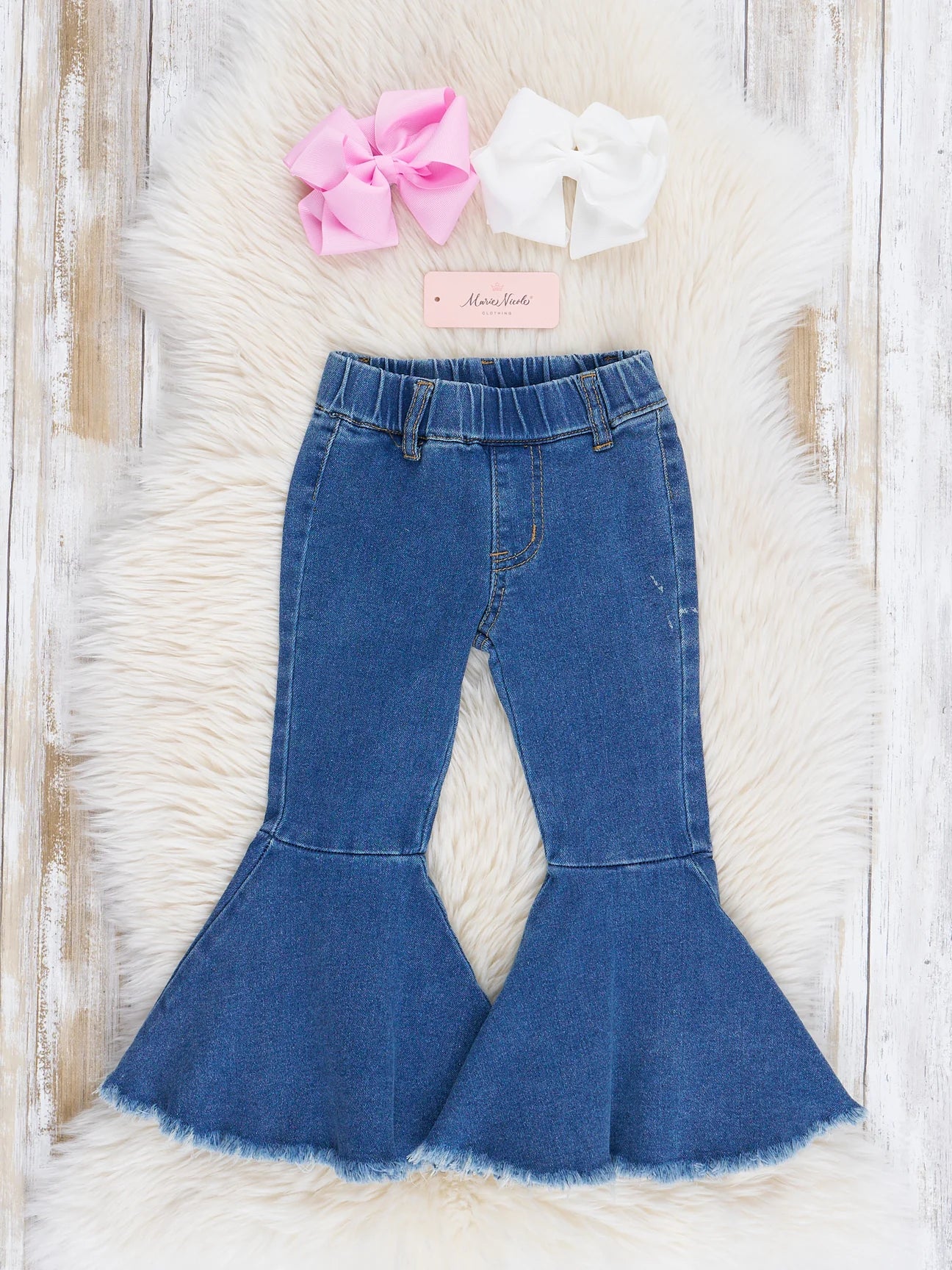 Blue Denim Bell Buttoms