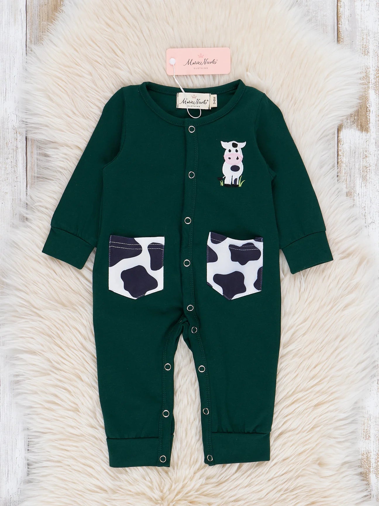 Hunter Green Farm Friends Romper