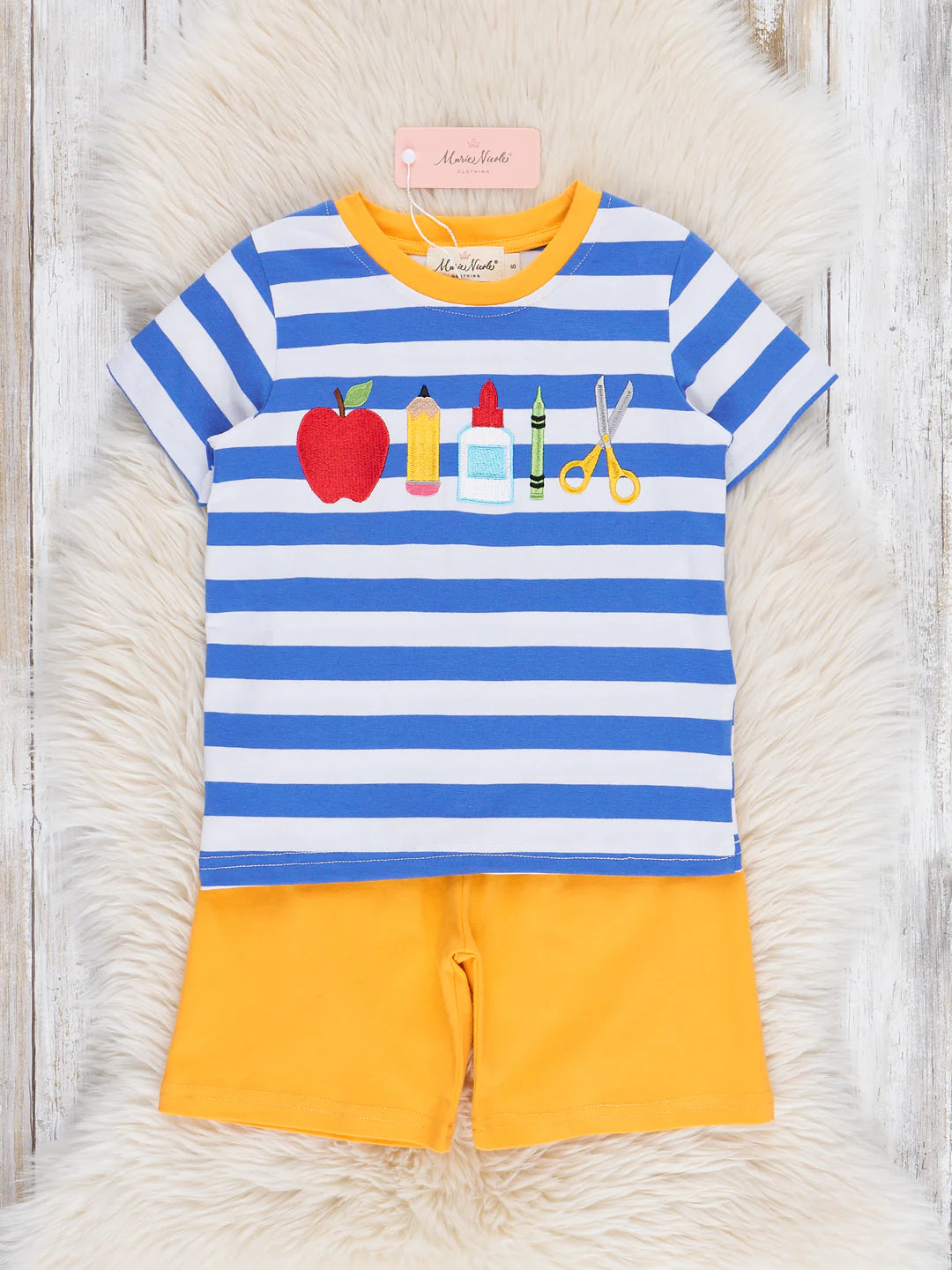 Blue & Yellow School Supplies Outfit