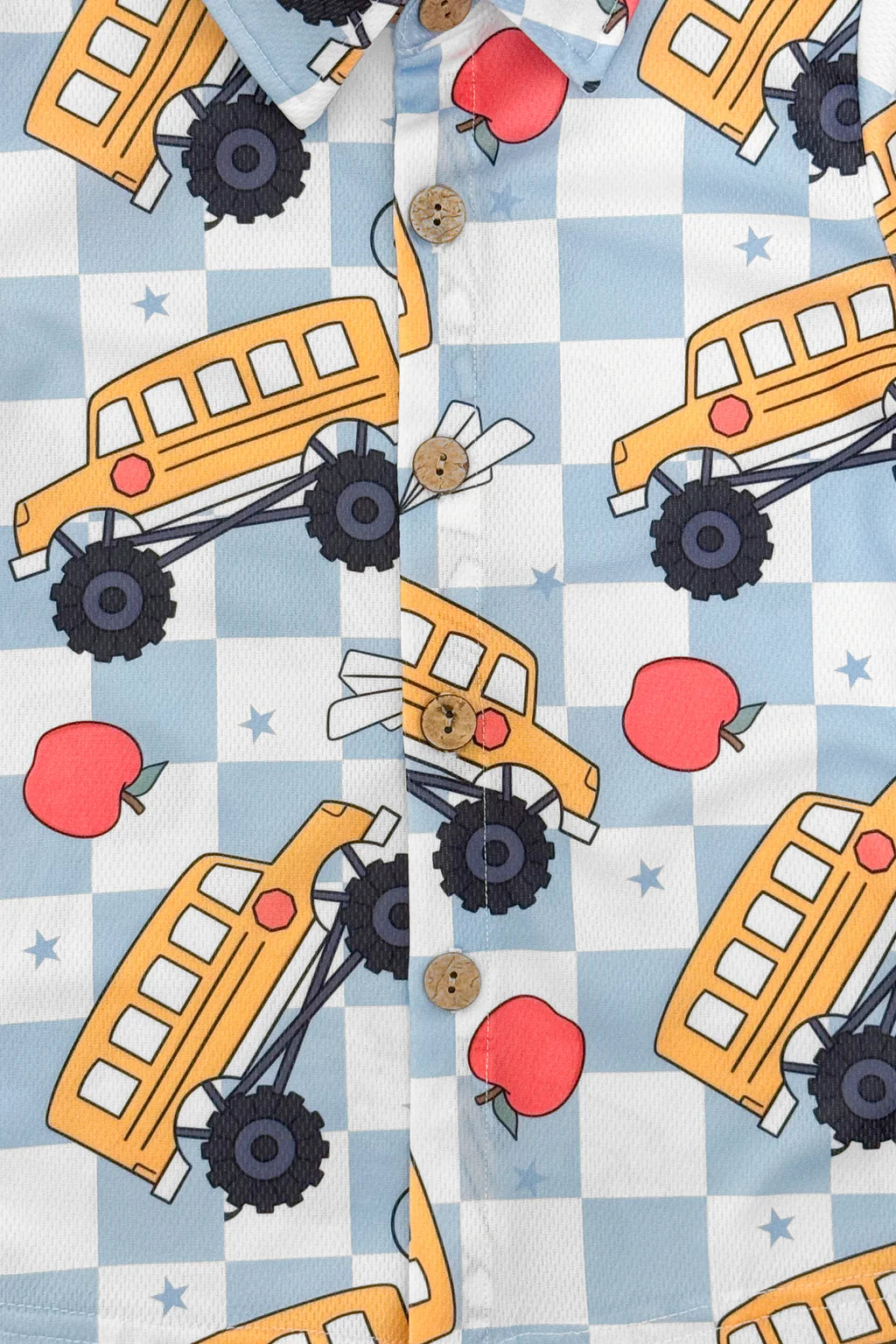 Blue Checkered School Button Down Shirt