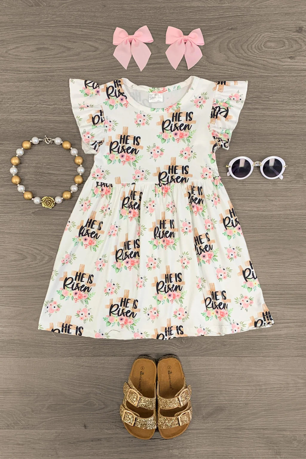 "He is Risen" Floral Dress