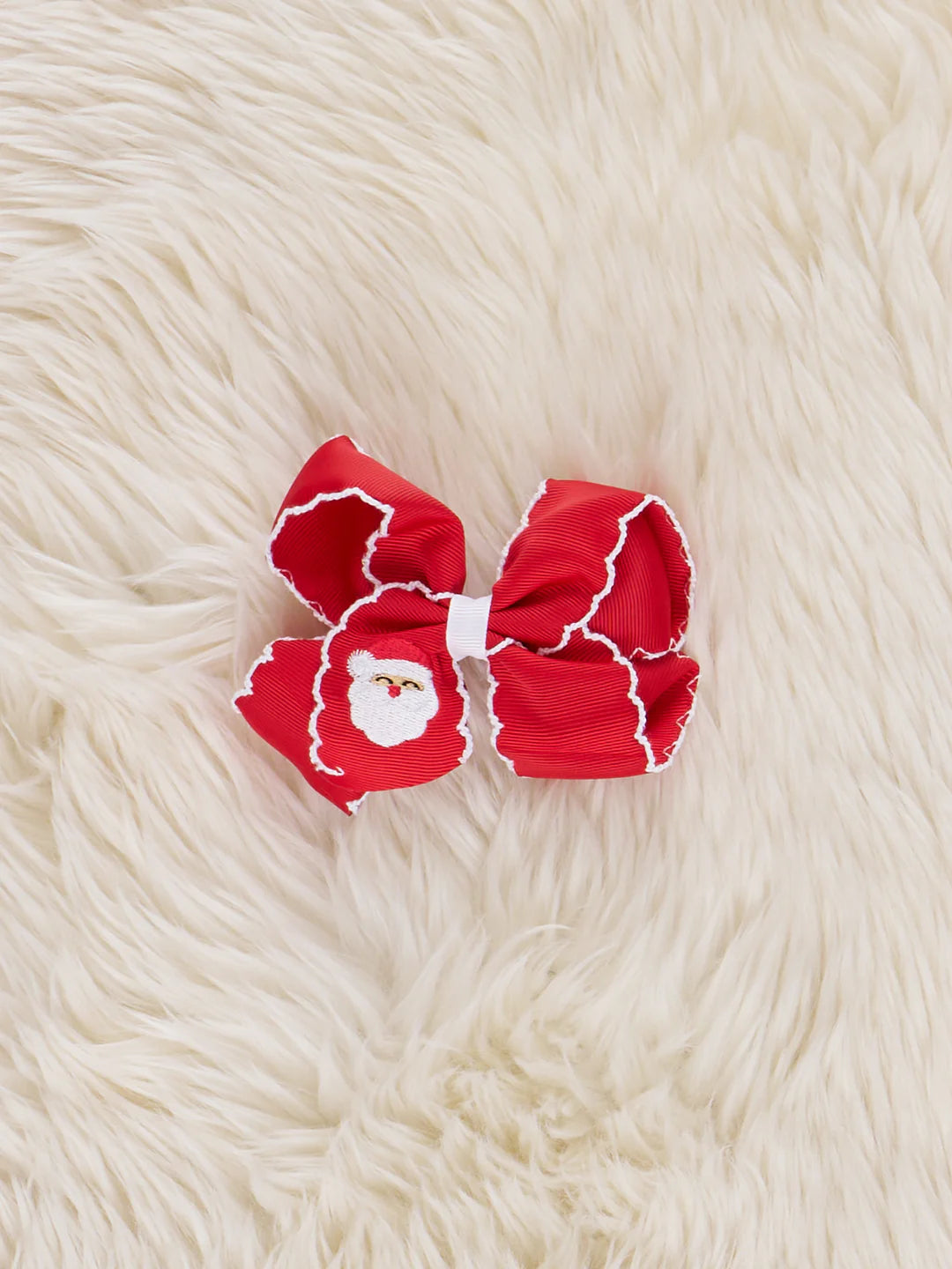 Deep Red Santa Ribbon Bow