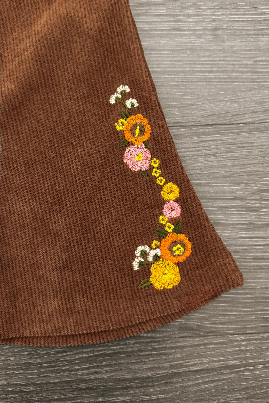 "You Are..." Brown Corduroy Flare Set