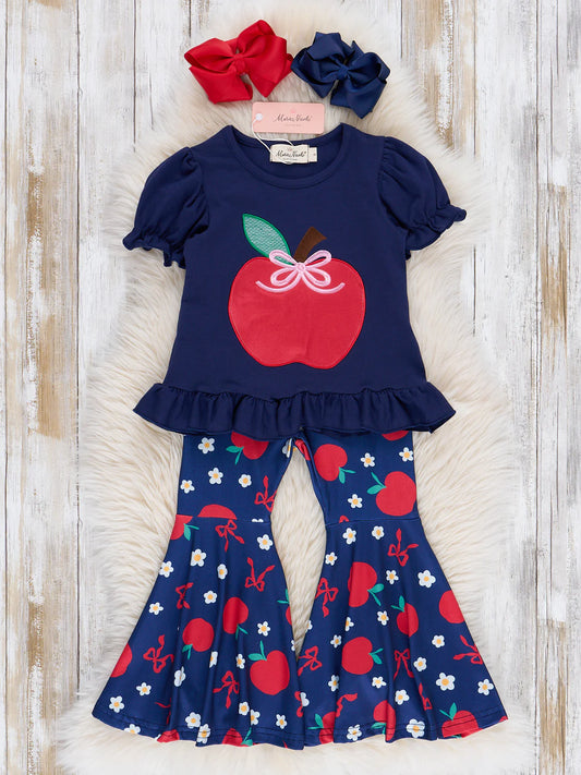 School Apple Party Bell Bottoms Outfit