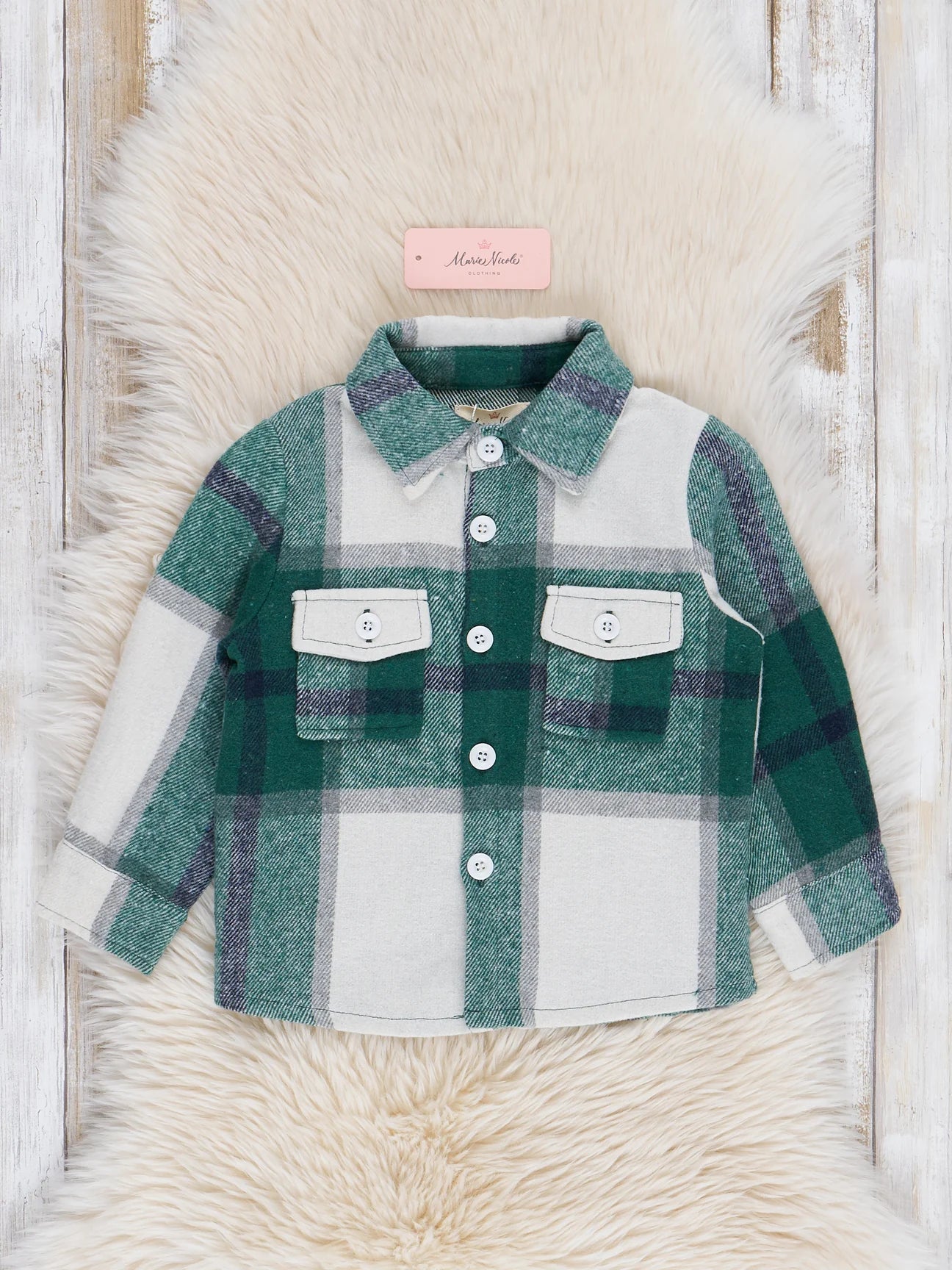 Pocket Flannel Button-Up Shirt