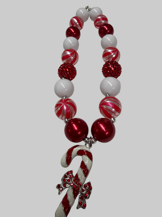 Candy Cane Sparkle Necklace