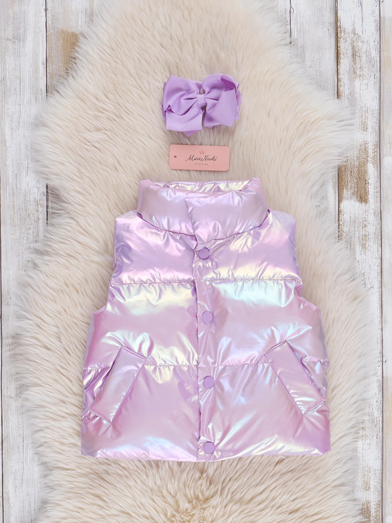 Iridescent Puffer Vest