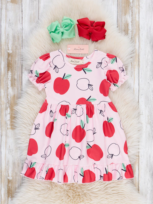Apples to Apples Ruffle Hem Dress