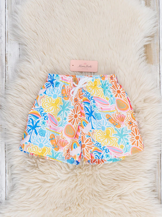 Family Tropical Beach Trunk
