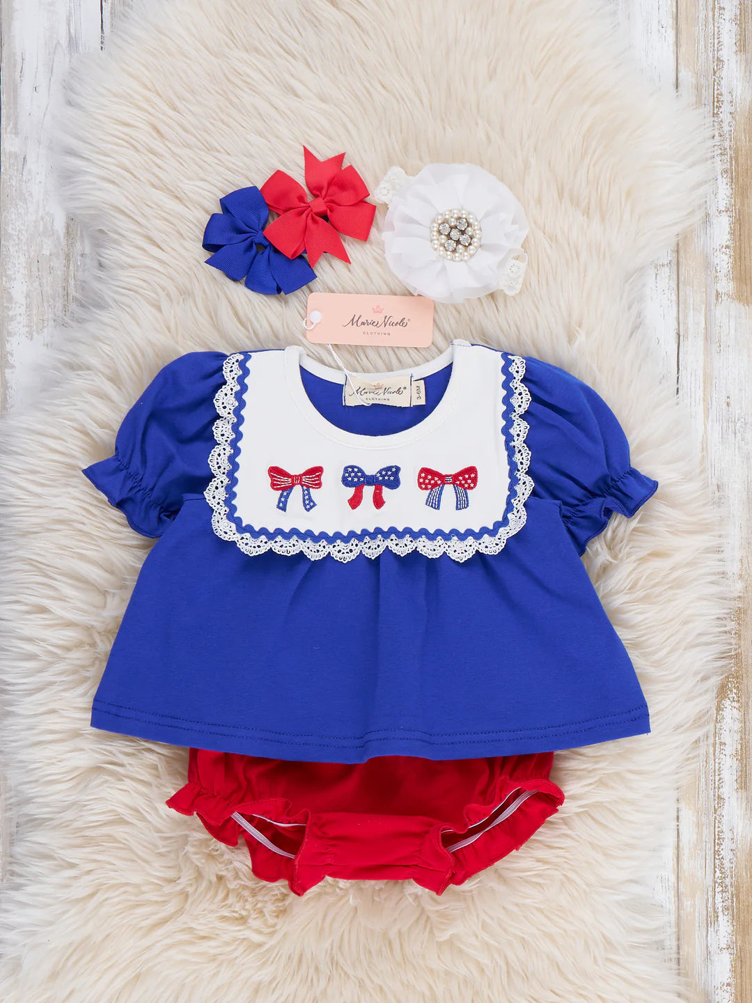 Patriotic Bow Bliss Bloomers
