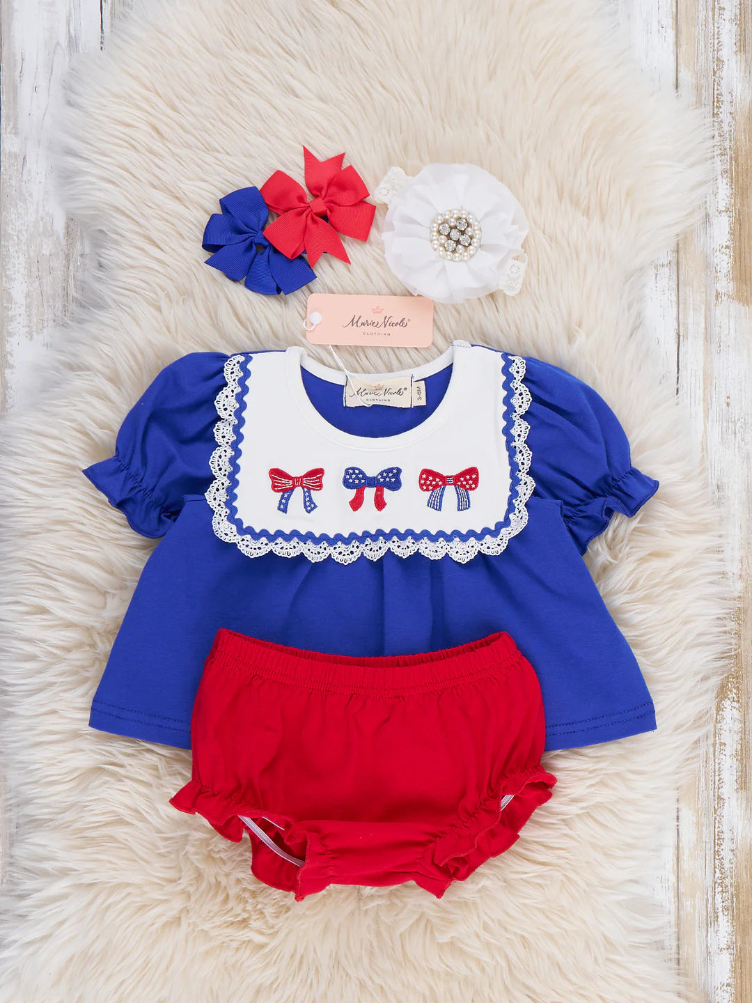 Patriotic Bow Bliss Bloomers