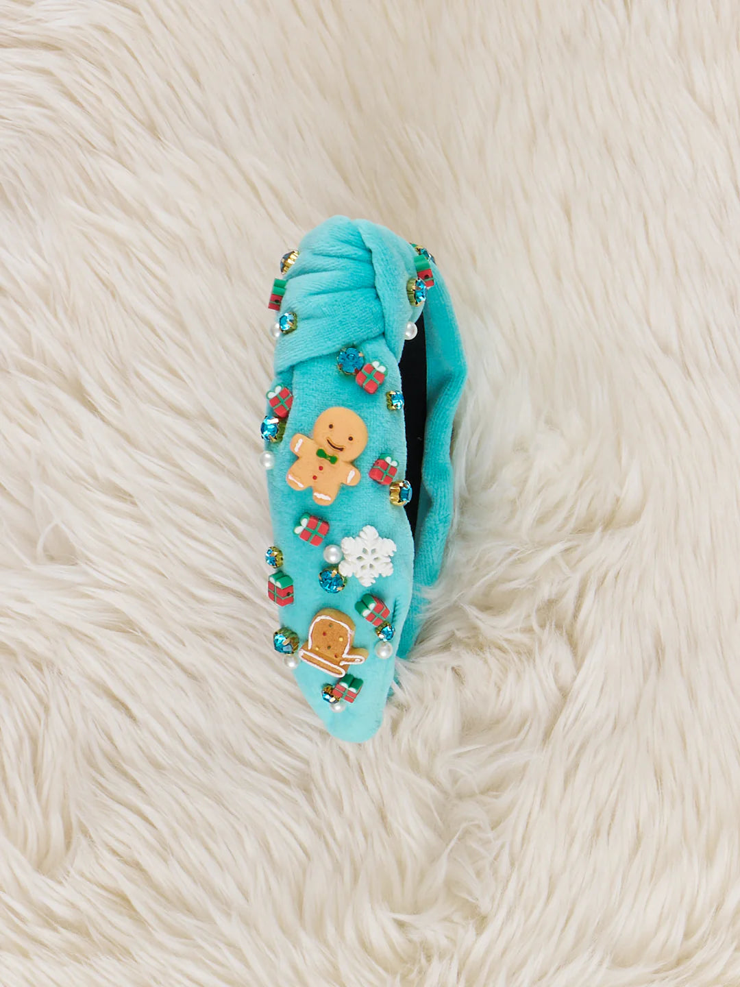 Blue Winter Holiday Wishes Charm Headband