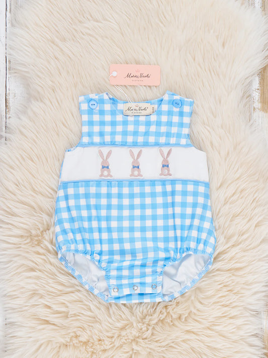 Breezy Bunnies Embroidered Romper