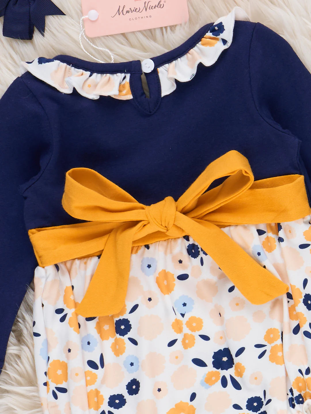Midnight Blooms Ruffle Bubble
