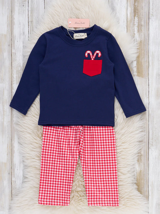 Candy Cane Munchers Embroidered Outfit