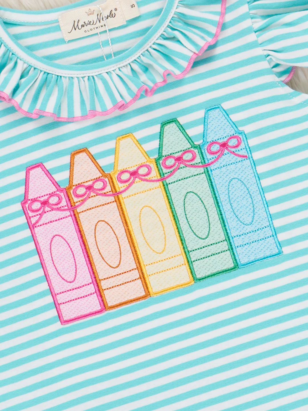 Color Me Happy Striped Crayon Cotton Dress