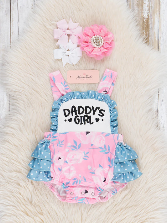 Daddy's Girl Rose Garden Ruffle Bubble
