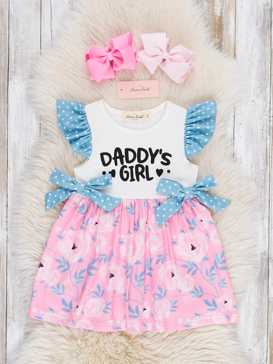 Daddy's Girl Rose Garden Ruffle Dress
