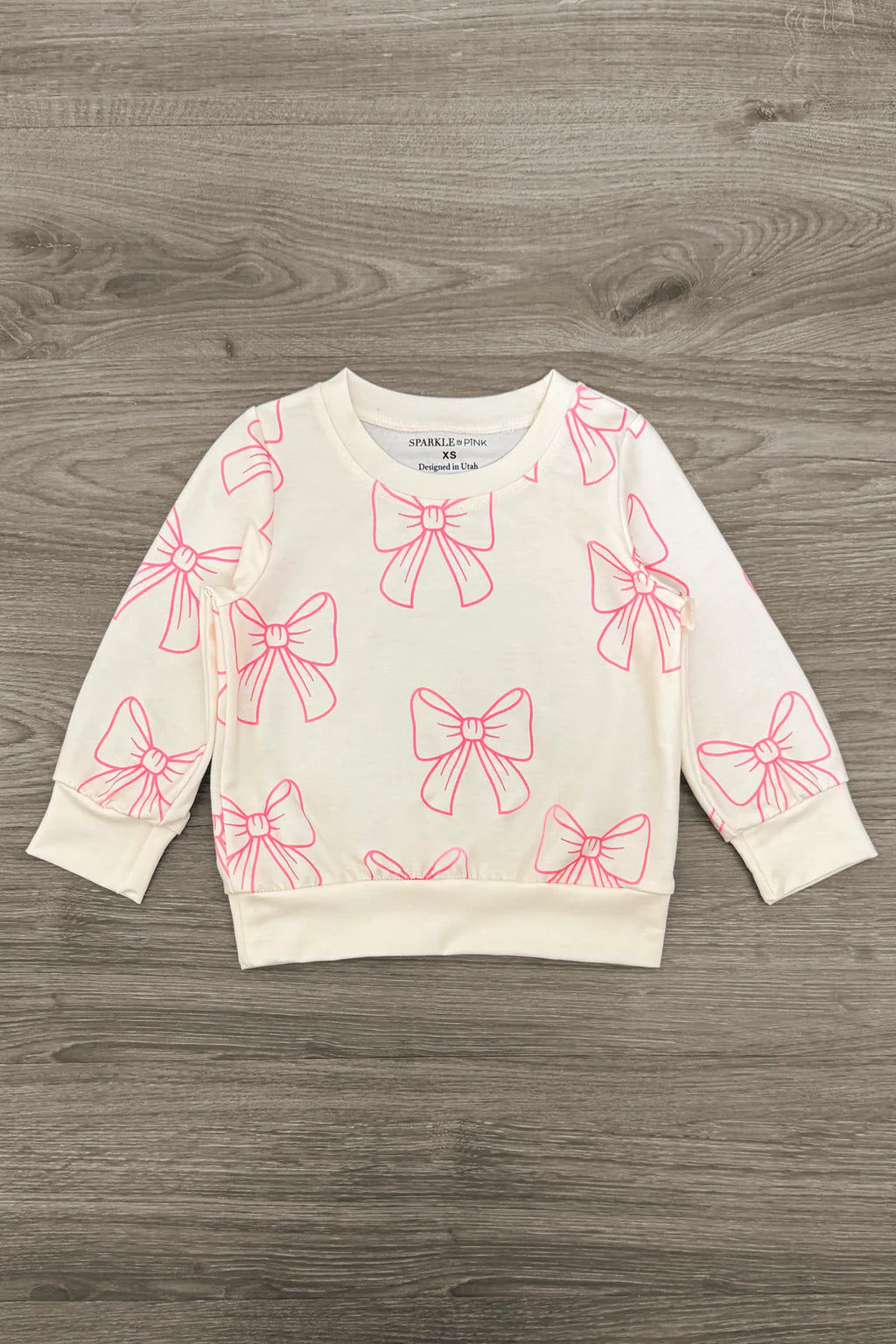 Pink Bows Denim Flare Pant Set