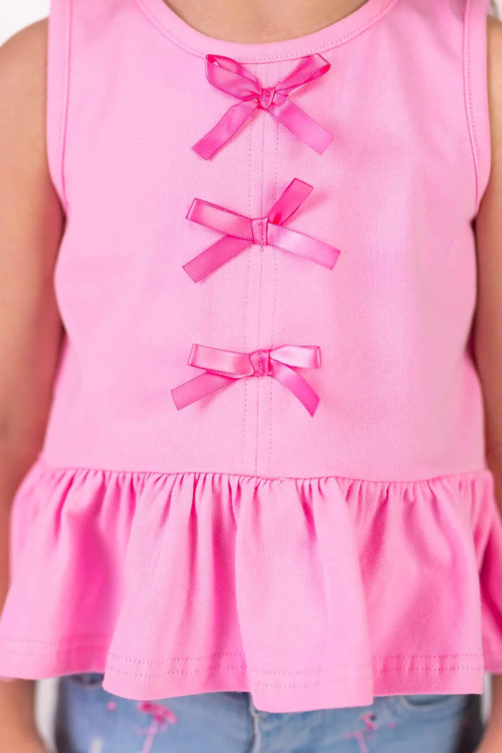 Pink Flamingo Denim Short Set