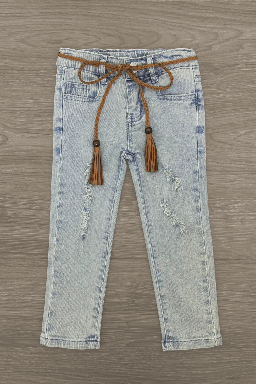 Flower Print Sweater Denim Pant Set