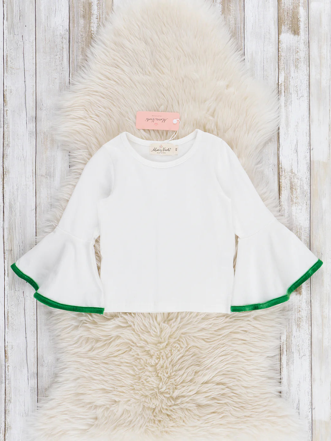 Jolly Candy Cane Velvet Bell Bottom Outfit