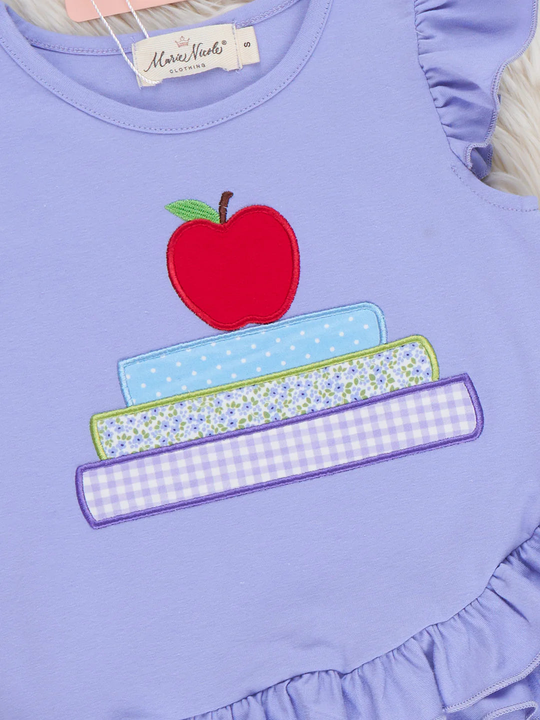 Apple Blossom Embroidered Ruffle Outfit