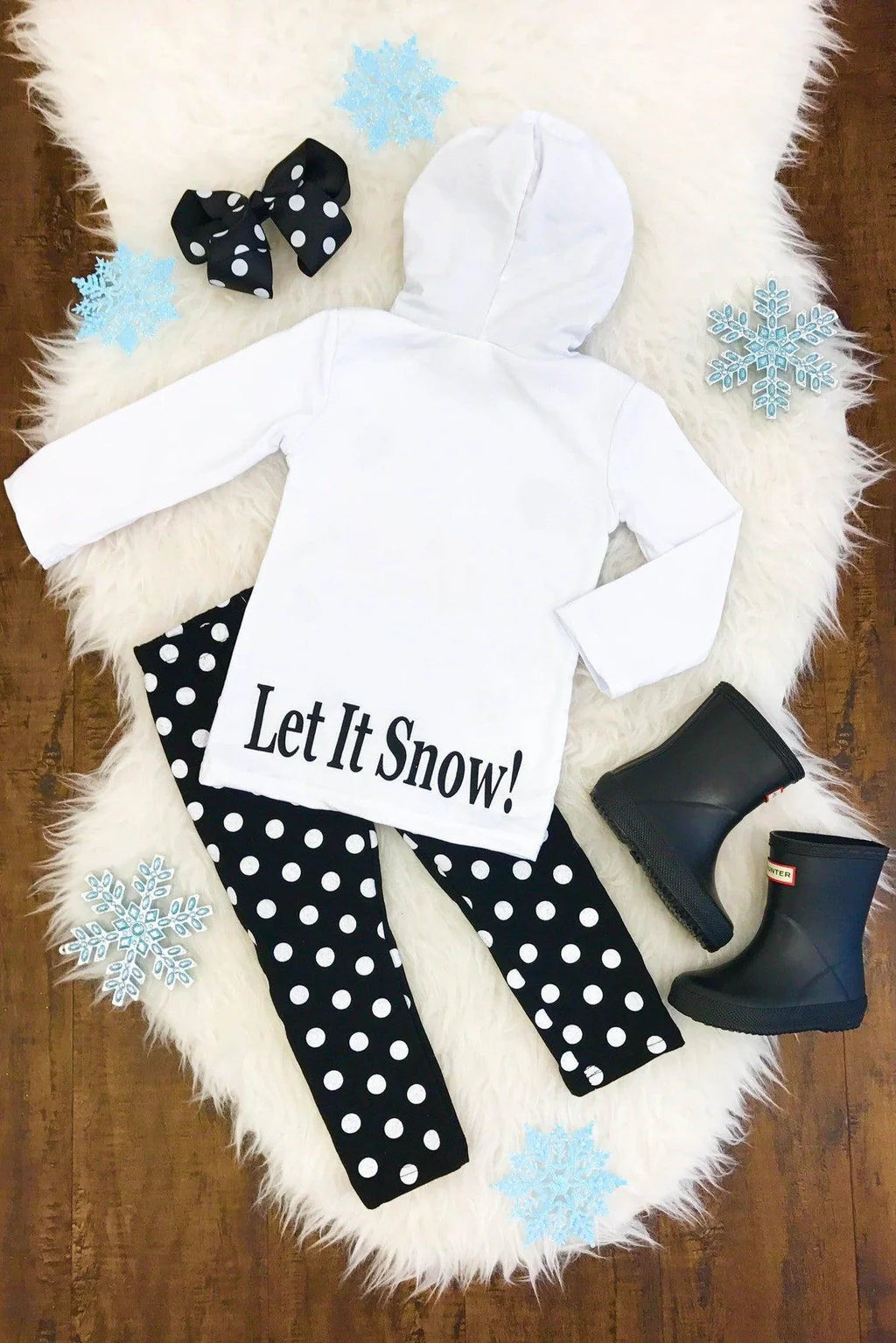 White Snowman Hoodie Pant Set