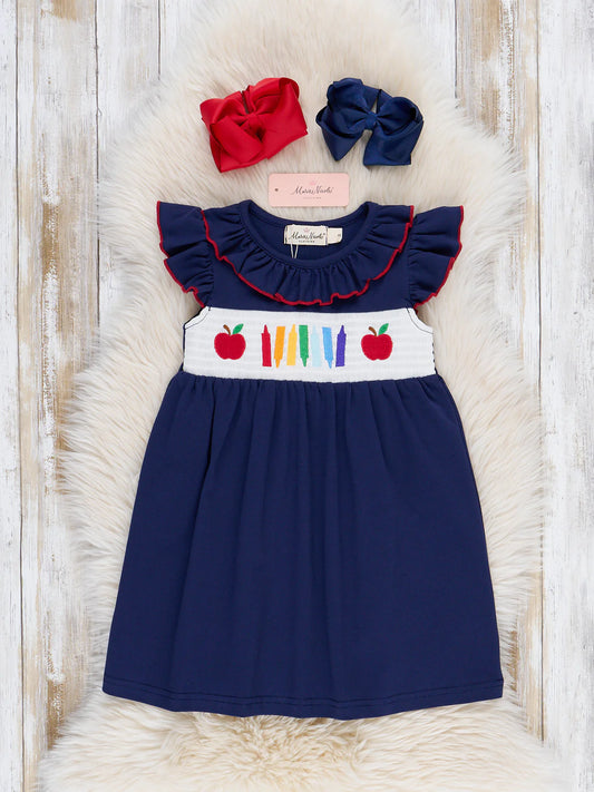 Little Artist Smocked Flutter Dress