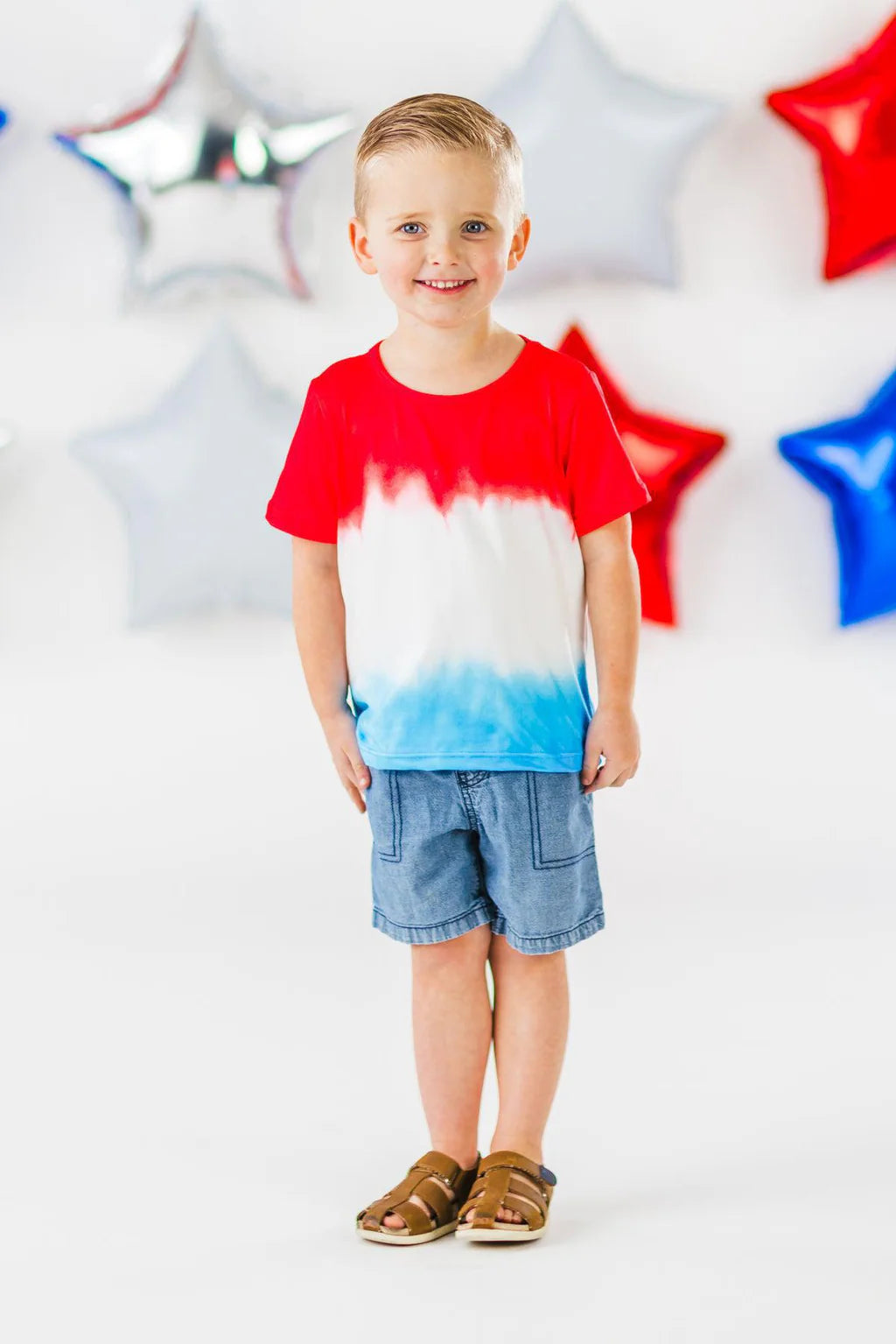 Patriotic Firecracker Ombre Top