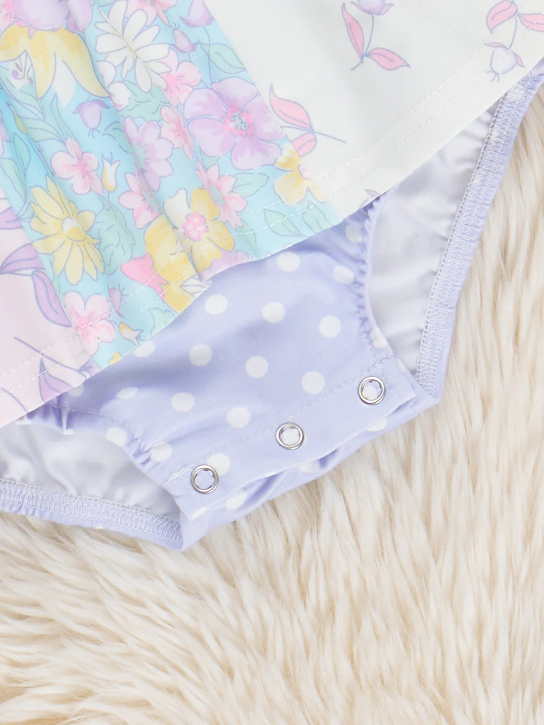 Pastel Buds & Blooms Ruffle Bubble Romper