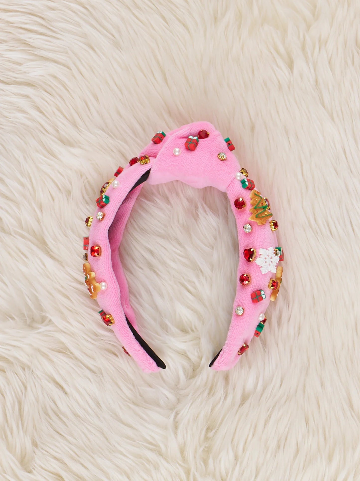 PINK Bright Holiday Wishes Charm Headband