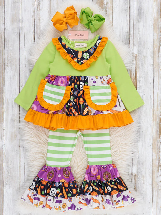 Pocket Flara Bells Outfit-Halloween Candy
