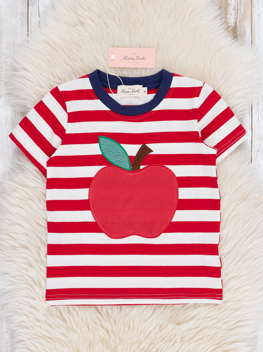 Striped Embroidered Apple Shirt