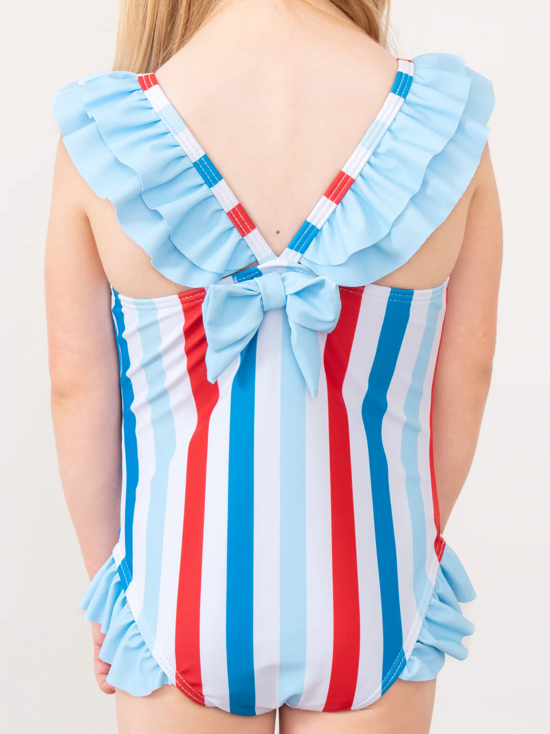 Freedom Stripes Ruffle Swimsuit