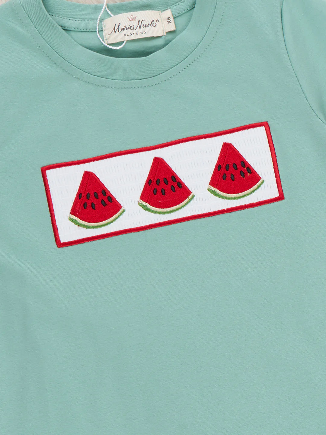 Watermelon Stripes Smocked Cotton Outfit
